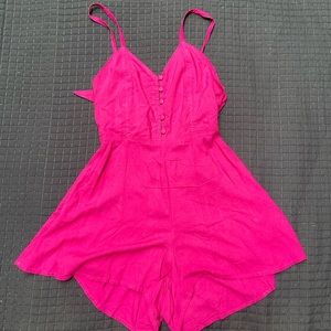 Hot pink romper
